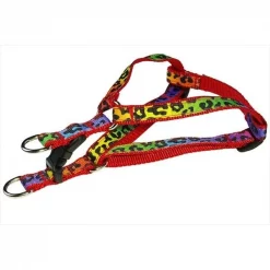 Fly Free Zone,Inc. Leopard Dog Harness; Rainbow - Extra Small