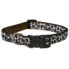 Sassy Dog Wear LEOPARD-WHITE4-C Leopard Dog Collar; White & Brown - Large