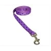 Sassy Dog Wear POLKA DOT-ORCHID-NAVY1-L 4 ft. Polka Dot Dog Leash; Orchid & Navy - Extra Small