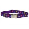 Fly Free Zone,Inc. POLKA DOT-PURPLE-MULTI4-C Dot Dog Collar; Purple & Multi - Large