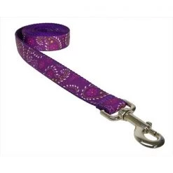 Sassy Dog Wear PRETTY PAISLEY3-L 6 ft. Pretty Paisley Dog Leash; Purple - Medium