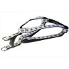 Sassy Dog Wear PUPPY PAWS-BLACK-WHT2-H Puppy Paws Dog Harness; Black & White - Small
