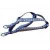 Sassy Dog Wear PUPPY PAWS-BLUE-CHOC.1-H Puppy Paws Dog Harness; Blue & Brown - Extra Small