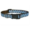 Fly Free Zone,Inc. PUPPY PAWS-BLUE-CHOC.4-C Puppy Paws Dog Collar; Blue & Brown - Large