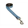 Sassy Dog Wear PUPPY PAWS-BLUE-CHOC.4-L 6 ft. Puppy Paws Dog Leash; Blue & Brown - Large