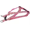 Sassy Dog Wear PUPPY PAWS-LT. PINK-CHOC.2-H Puppy Paws Dog Harness; Pink & Brown - Small