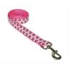 Sassy Dog Wear PUPPY PAWS-LT. PINK-CHOC.4-L 6 ft. Puppy Paws Dog Leash; Pink & Brown - Large