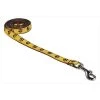 Fly Free Zone,Inc. 4 ft. Puppy Paws Dog Leash; Yellow & Brown - Extra Small