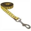 Fly Free Zone,Inc. 6 ft. Puppy Paws Dog Leash; Yellow & Brown - Medium