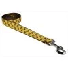 Sassy Dog Wear PUPPY PAWS-YELLOW4-L 6 ft. Puppy Paws Dog Leash; Yellow & Brown - Large