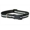 Sassy Dog Wear REFLECTIVE - BLACK1-C Reflective Dog Collar; Black - Small
