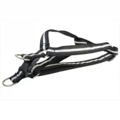 Sassy Dog Wear REFLECTIVE - BLACK3-H Reflective Dog Harness; Black - Large