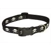 Fly Free Zone,Inc. Reflective Skull Dog Collar; Black - Medium