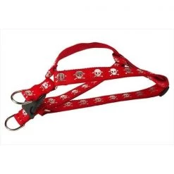 Fly Free Zone,Inc. Reflective Skull Dog Harness; Red - Small