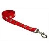 Sassy Dog Wear REFLECTIVE SKULL-RED3-L 6 ft. Reflective Skull Dog Leash; Red - Medium