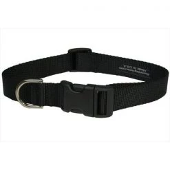 Fly Free Zone,Inc. Nylon Webbing Dog Collar; Black - Large