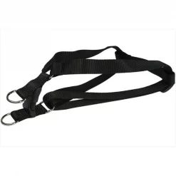 Sassy Dog Wear SOLID BLACK LG-H Nylon Webbing Dog Harness; Black - Large