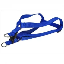 Sassy Dog Wear SOLID BLUE MED-H Nylon Webbing Dog Harness; Blue - Medium