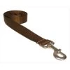 Sassy Dog Wear SOLID BROWN MED-L 6 ft. Nylon Webbing Dog Leash; Brown - Medium
