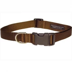 Fly Free Zone,Inc. Nylon Webbing Dog Collar; Brown - Small