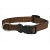 Sassy Dog Wear SOLID BROWN XS-C Nylon Webbing Dog Collar; Brown - Extra Small