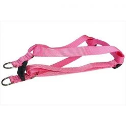 Sassy Dog Wear SOLID PINK MED-H Nylon Webbing Dog Harness; Pink - Medium