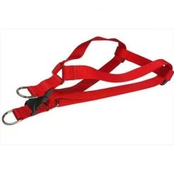 Fly Free Zone,Inc. Nylon Webbing Dog Harness; Red - Medium