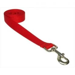 Fly Free Zone,Inc. 4 ft. Nylon Webbing Dog Leash; Red - Small & Medium