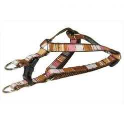 Fly Free Zone,Inc. STRIPE-BROWN-MULTI1-H Stripe Dog Harness; Brown - Extra Small