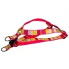 Fly Free Zone,Inc. Multi Stripe Dog Harness; Neon Pink - Medium