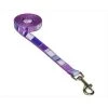 Sassy Dog Wear STRIPE-PURPLE-MULTI1-L 4 ft. Stripe Dog Leash; Purple - Extra Small