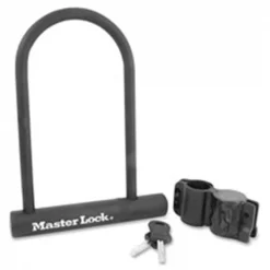 Master Lock Company MLK8170D Bracket U-Lock with Carrier; .5 in. x 8 in. 4 in.; Black