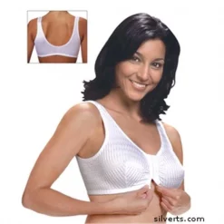 Silverts 184600103 Front Closure Comfort Bras - 38; White
