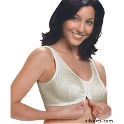 Silverts 184600207 Front Closure Comfort Bras - 46; Nude