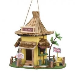 Home Locomotion Tiki Wood Birdhouse
