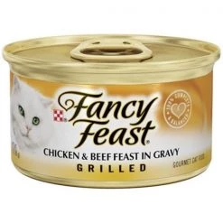 Fancy Feast 10217 3 oz. Grilled Chicken & Beef; Cat Food - 1 Can
