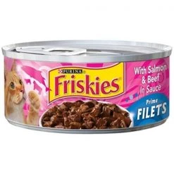Friskies 10043 5.5 oz. Prime Filet Salmon & Beef; Kitten Food