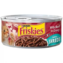 Friskies 10365 5.5 oz. Savory Shreds Beef Dinner; Cat Food