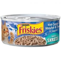 Friskies 10369 5.5 oz. Savory Shreds Ocean Whitefish & Tuna; Cat Food