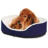 Pet Star YF82094N-M White & Black Small Round Dog Bed