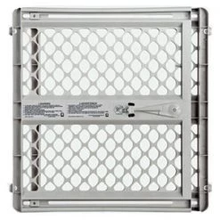 North States 8625 Plastic Pet Gate; Light Gray