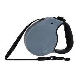 Doggo DGO RLSH GG LG 16 ft. Everyday Retractable Leash; Gray - Large