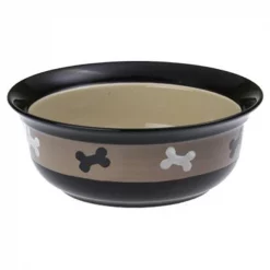 Personagrata 10072 8 in. 4 Cup City Pets Bones Bowl