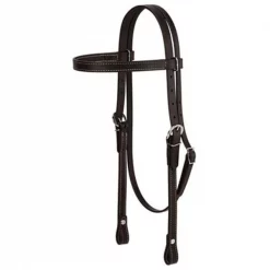 Weaver Leather 35-1999-BK Horse Brahma Webb Browband Headstall; Black