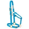 Weaver Leather 35-7035-HB 1 in. Average Chin & Throat Snap Halter - Blue
