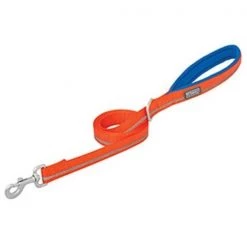 Weaver Leather 07-5621-R3-4 1 in. x 4 ft. Terrain Reflective Lined Dog Leash - Orange