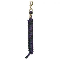 Weaver Leather 35-2100-B7 10 ft. Braided Poly Lead Rope - Purple; Hunter Green & Black