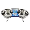 Westminster Pet Products 19432 Stainless Steel Double Diner Raised Pet Bowls