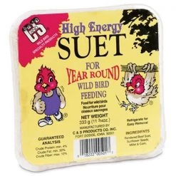 C & S 12501 11.75 oz. High Energy Suet Cake - Pack of 12