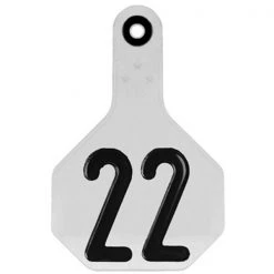 Y-Tex 7700001 3 Star Numbered Tag - Medium; White